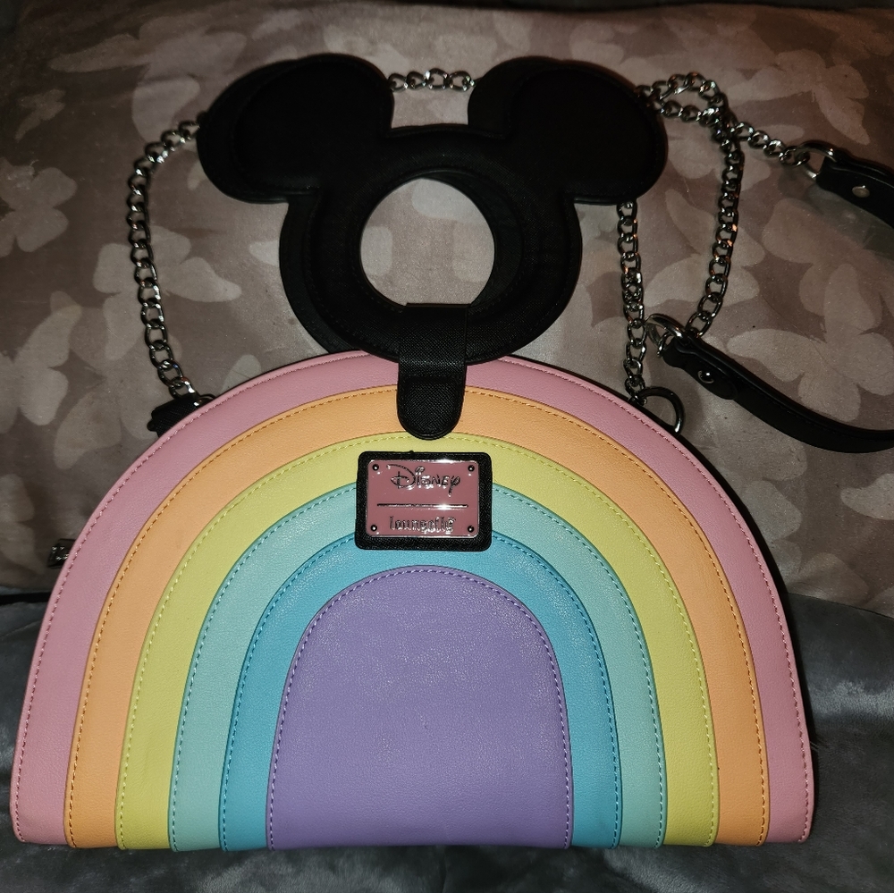 NWOT Mickey Mouse/Rainbow Loungefly Disney Purse